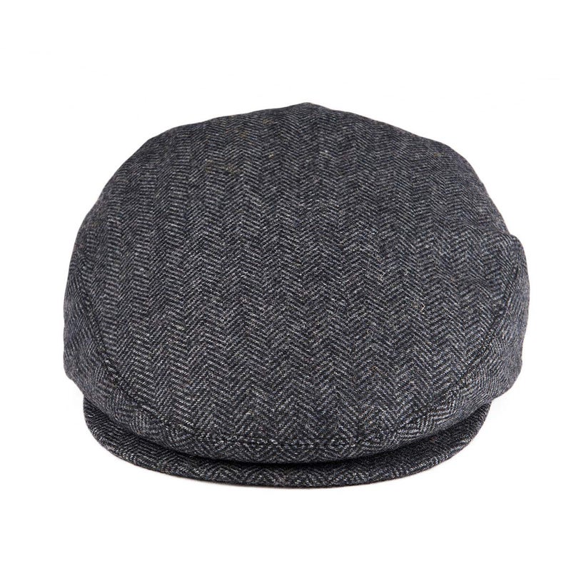 VOBOOM Men's Herringbone Flat Ivy Newsboy Hat Wool Blend Gatsby Cabbie Cap (Dark Grey, 7 3/8) - Image 3